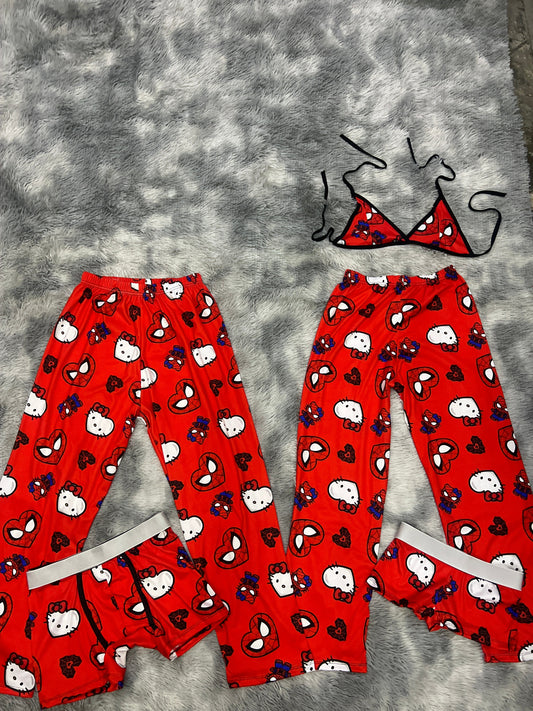SpiderKitty Rojo Duo Unitalla de 5 piezas