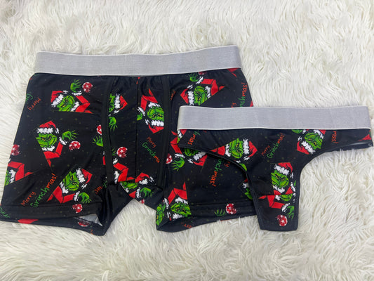 Grinchmas Grinch Black duo unitalla con tanga