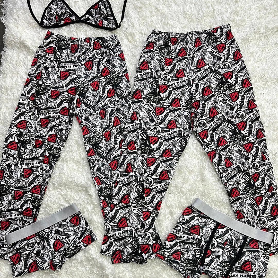 Super man comics 5 pcs pajama duo - Fundies