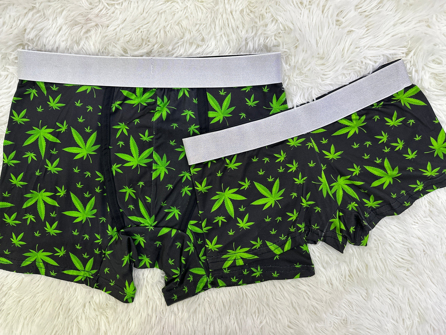 Weed Couples Print Black Duo XL