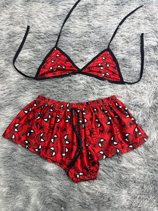 Spiderman Top Con Short Unitalla De Brush