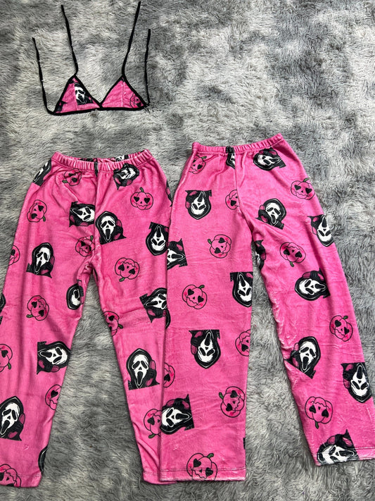 scream rosa duo de pijama afelpada