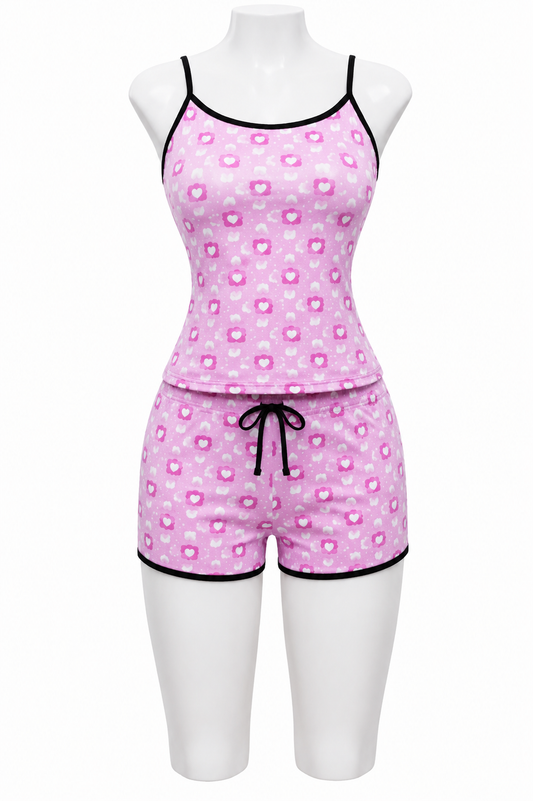 corazones blusa con short