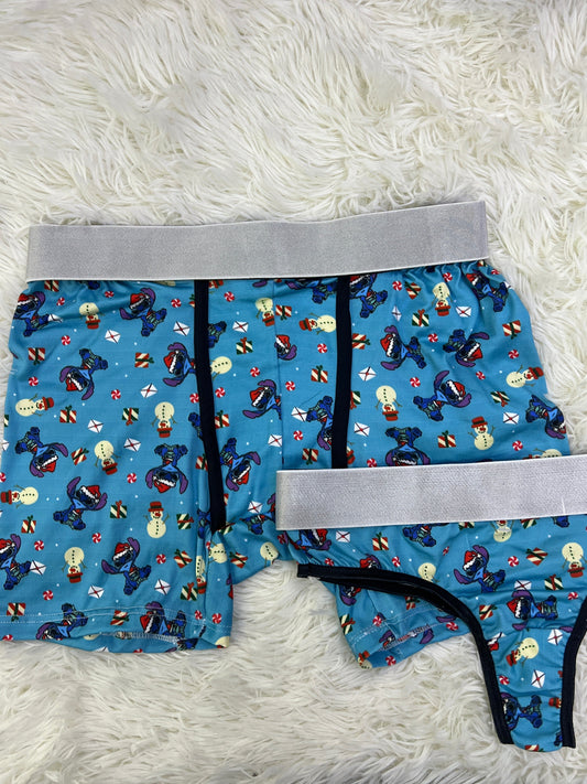 Stitch Blueprint Azul duo unitalla con tanga