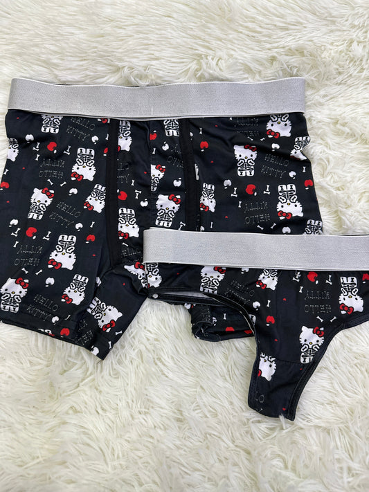 Hello Kitty Skull Negro duo unitalla con tanga