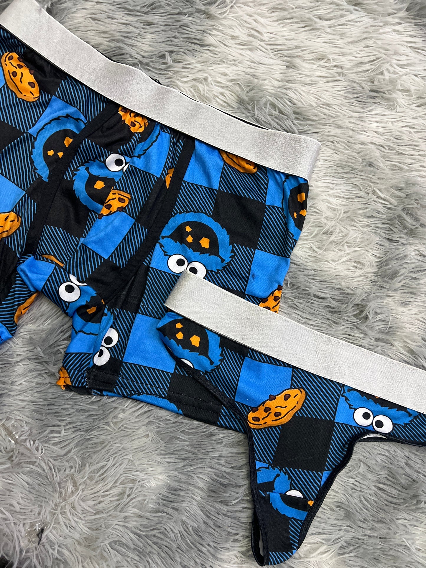 Cookie Monster Blue duo unitalla con tanga