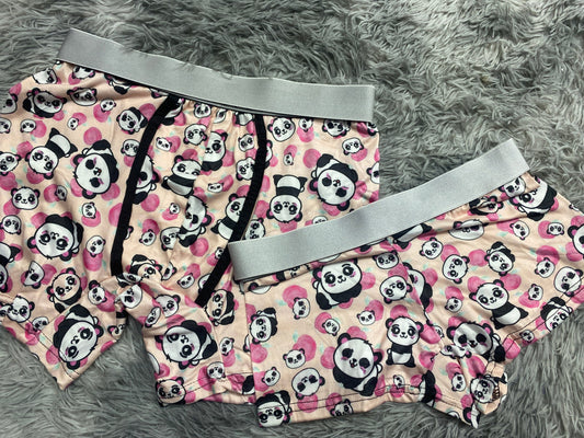 Panda rosa duo de boxer XL