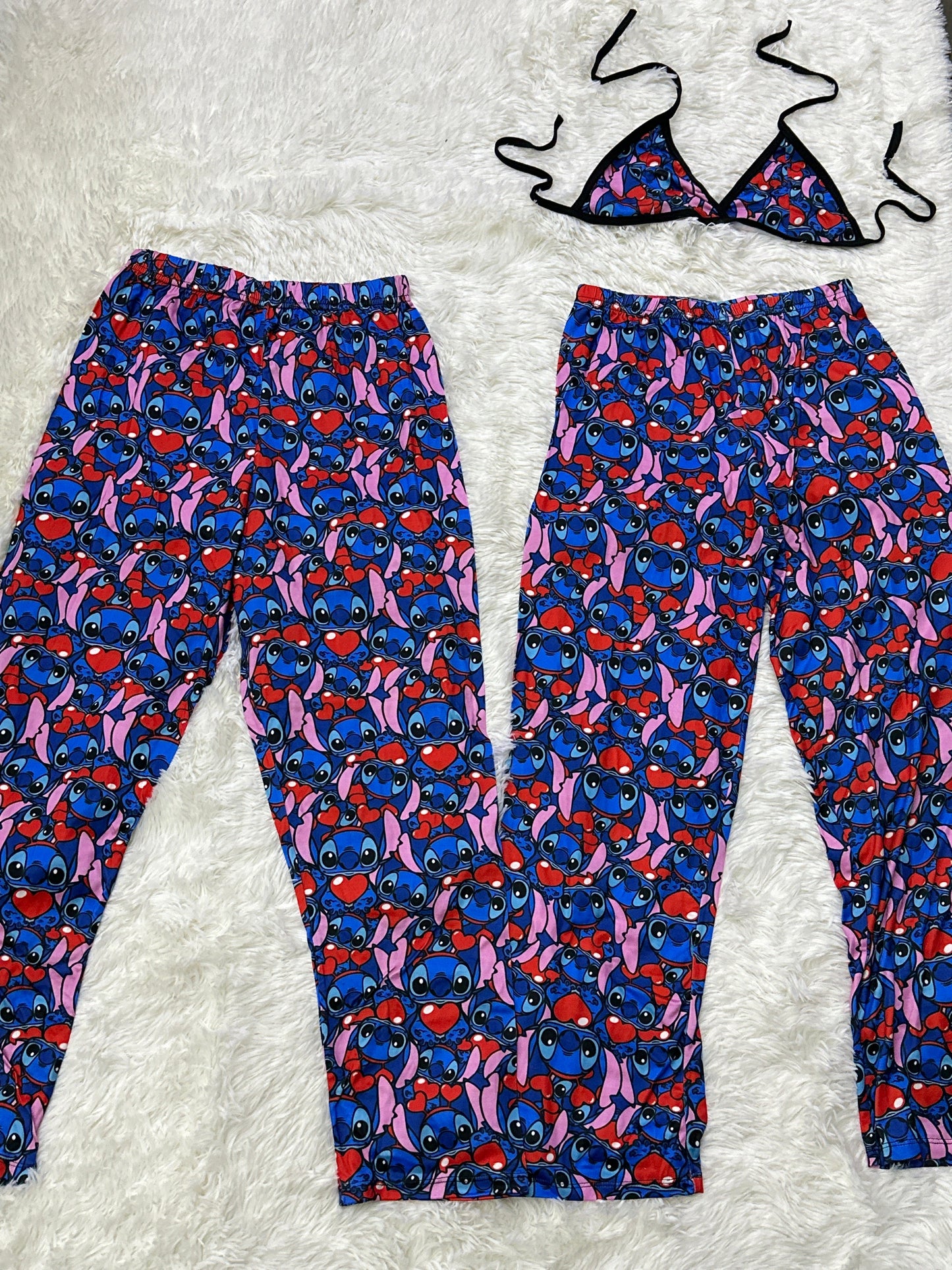 Stitch Love Print Azul Duo Unitalla de 5 piezas