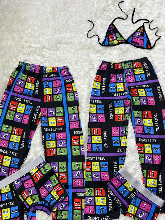 Inside Out Amarillo Duo De Pijama De 5 Piezas