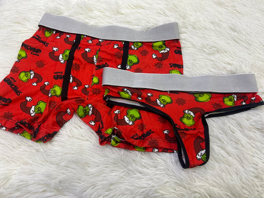 Grinch rojo duo tanga navidad