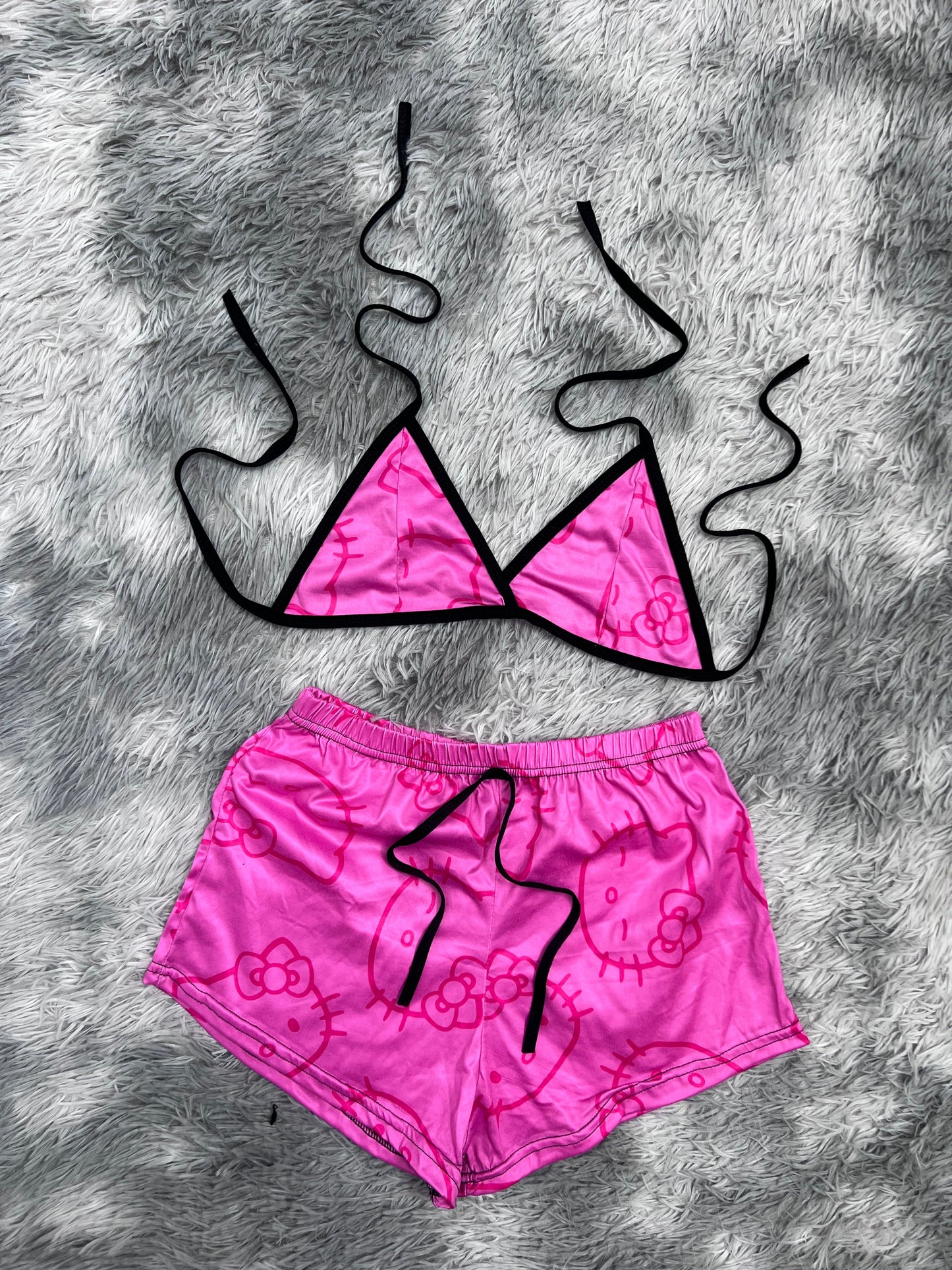 hello kitty rosa top con short unitalla de brush