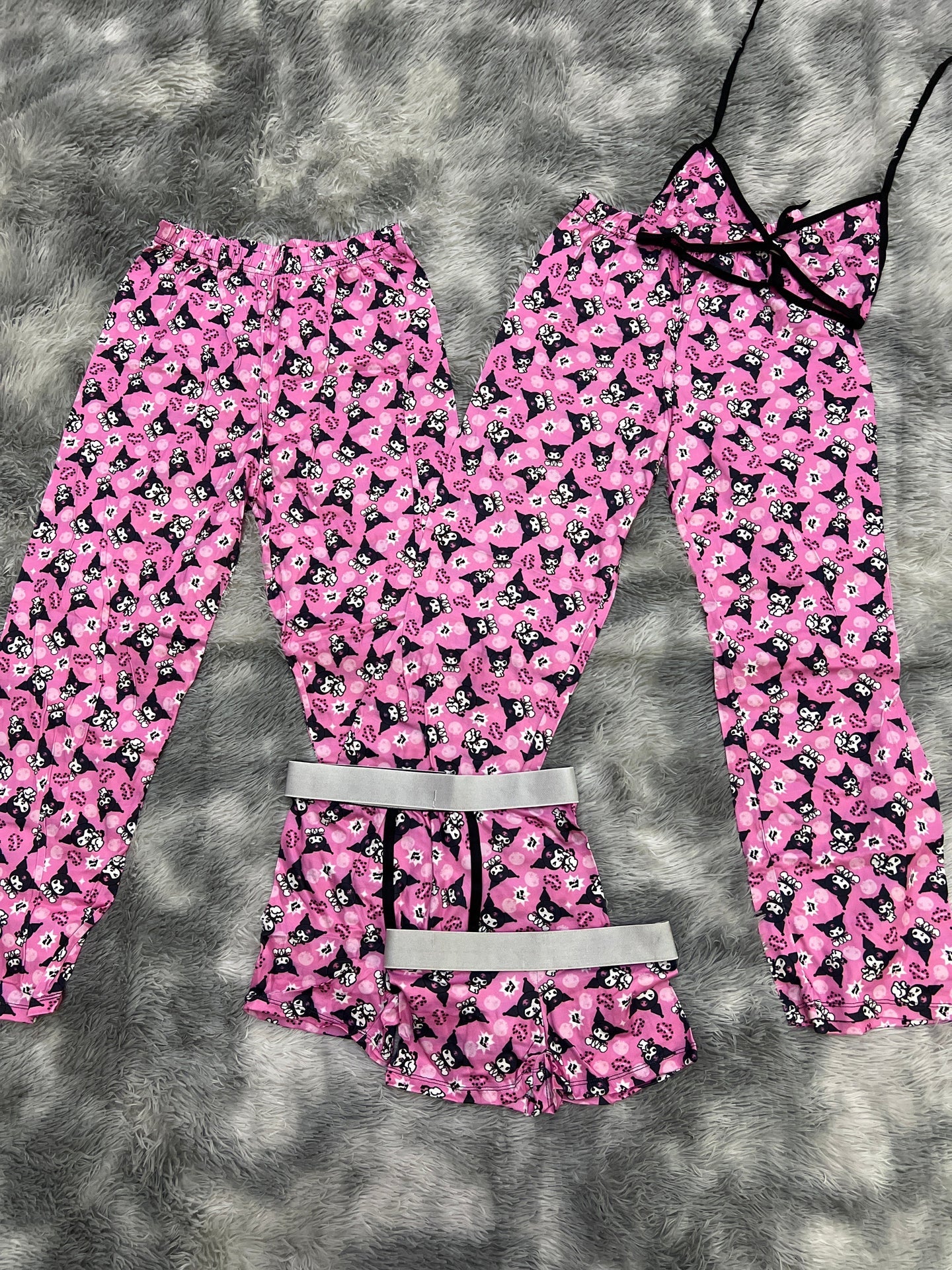 Kuromi Print 5 piece pajama set For Couple 💖