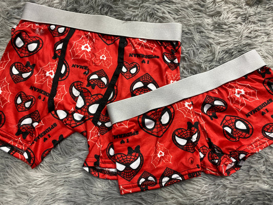 Spiderman corazones rojos duo con boxer