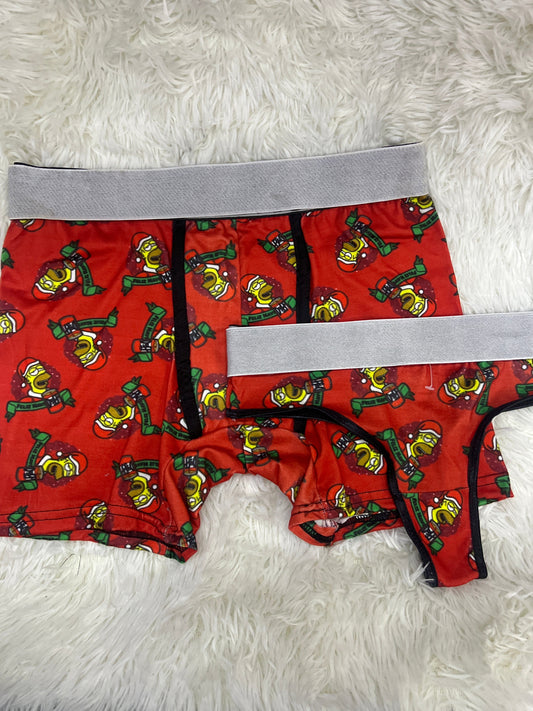 Homer Santa Print Rojo duo unitalla con tanga