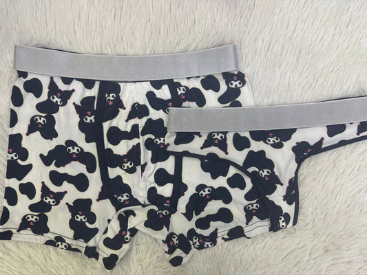 Kuromi Cow Print Blanco Negro Duo XL