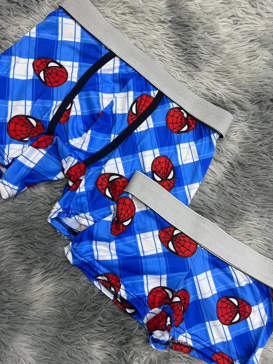 Spider-Man Boxer Azul Duo Unitalla Con boxer.