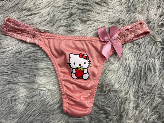 Hello kitty color melon  Tanga de dama gruesa