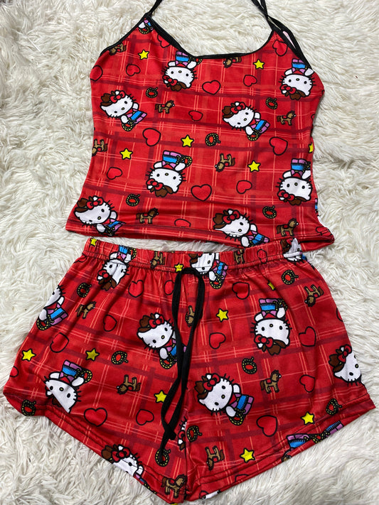 Hello Kitty Vaquera Blusa Con Short