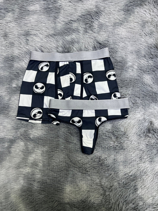 jack cuadritos blancos boxer con tanga