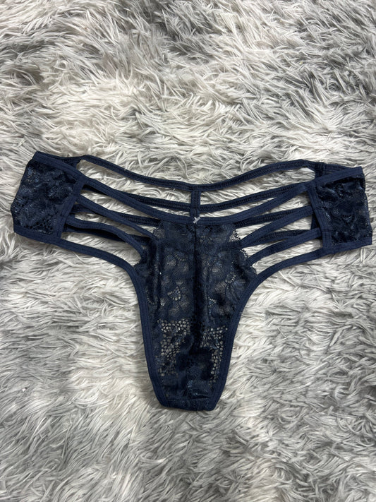 tanga de dama azul marino
