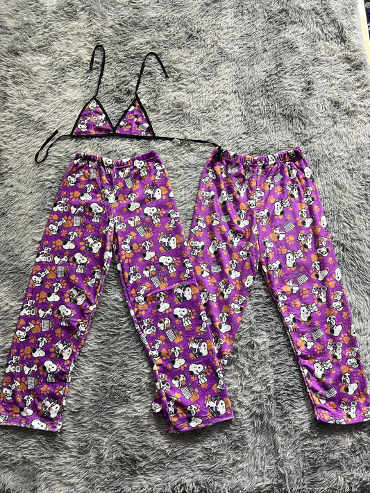 Snoopy huellitas duo de pijama afelpada