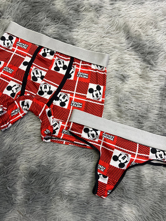Mickey Plaid Multicolor duo unitalla con tanga