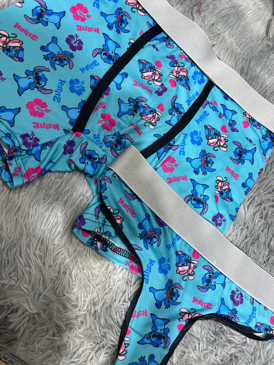 Stich y su novia boxer con tanga Unitalla
