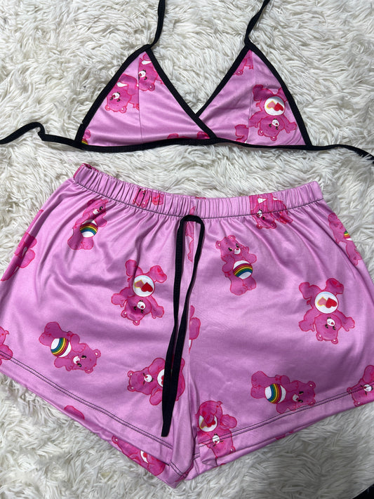 Osos Cariñosos Rosa Top Con Short Unitalla De Brush