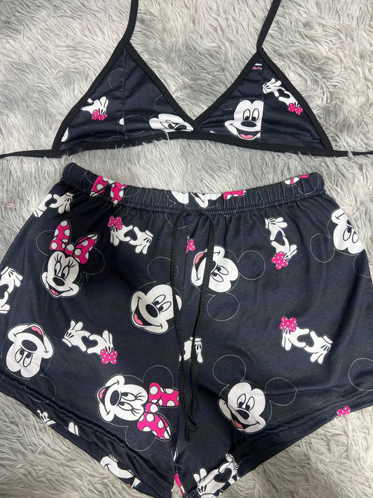 Mickey Mouse Top con short unitalla de brush