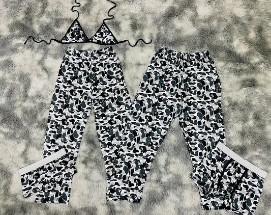 Bape Camuflaje Gris Duo Unitalla de 5 piezas