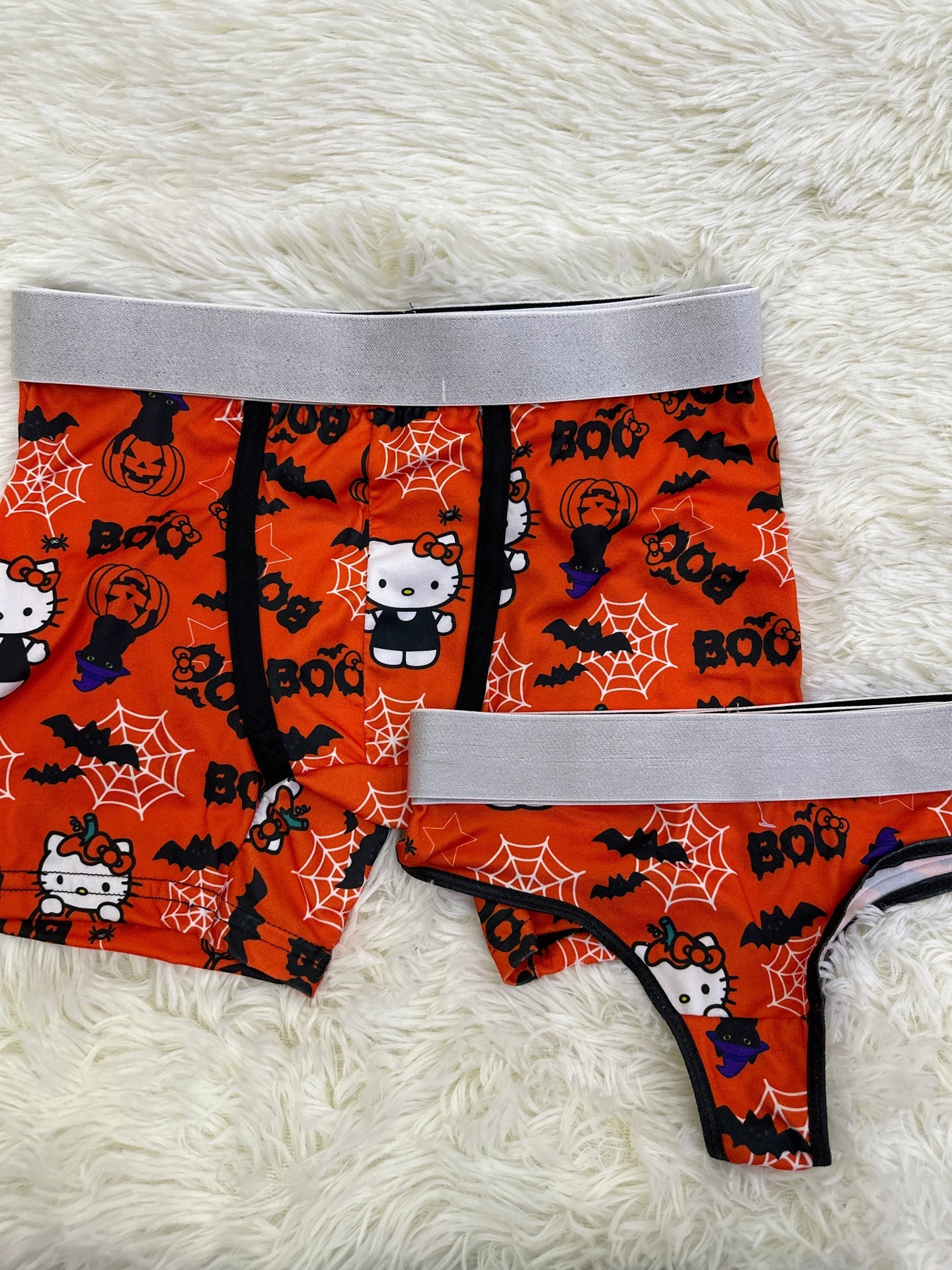 hello kitty naranja boxer con tanga halloween