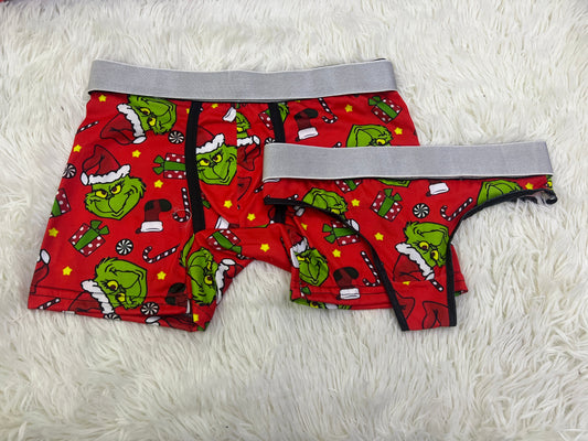 Grinch Boots Green duo unitalla con tanga
