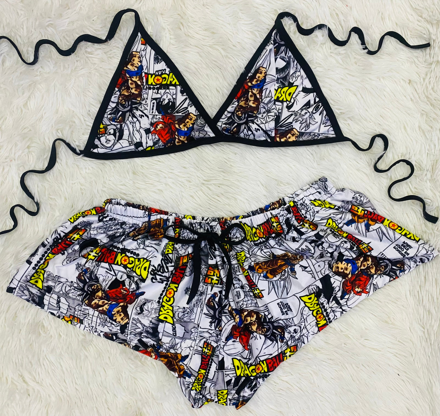 Goku Cosmic Shorts Azul duo short con top
