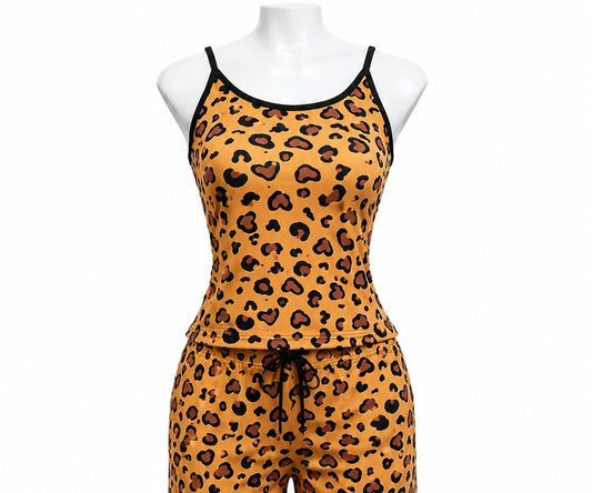 leopardo blusa con short