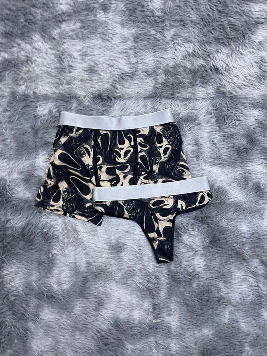 Scream Negro Duo Unitalla Con Tanga
