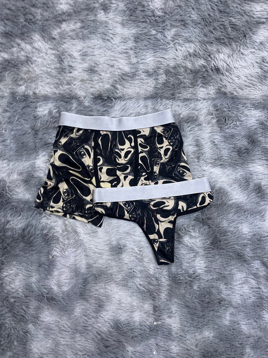 Scream Negro duo unitalla con tanga