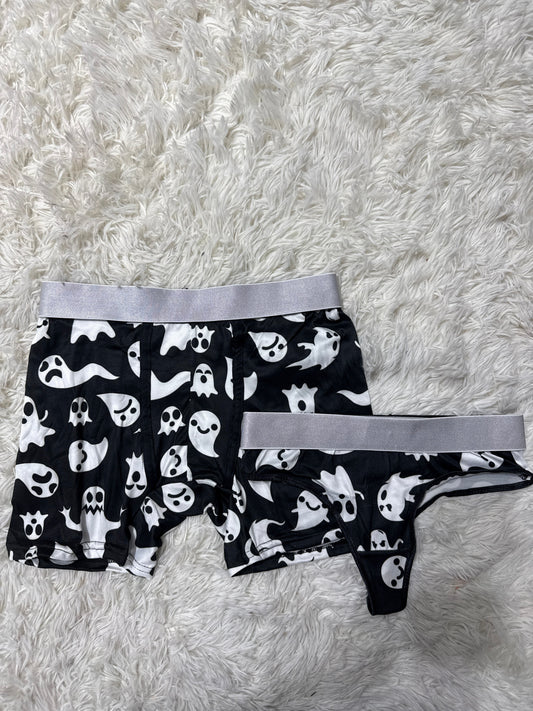 Fantasmas Fondo Negro Duo De Boxer Con Tanga