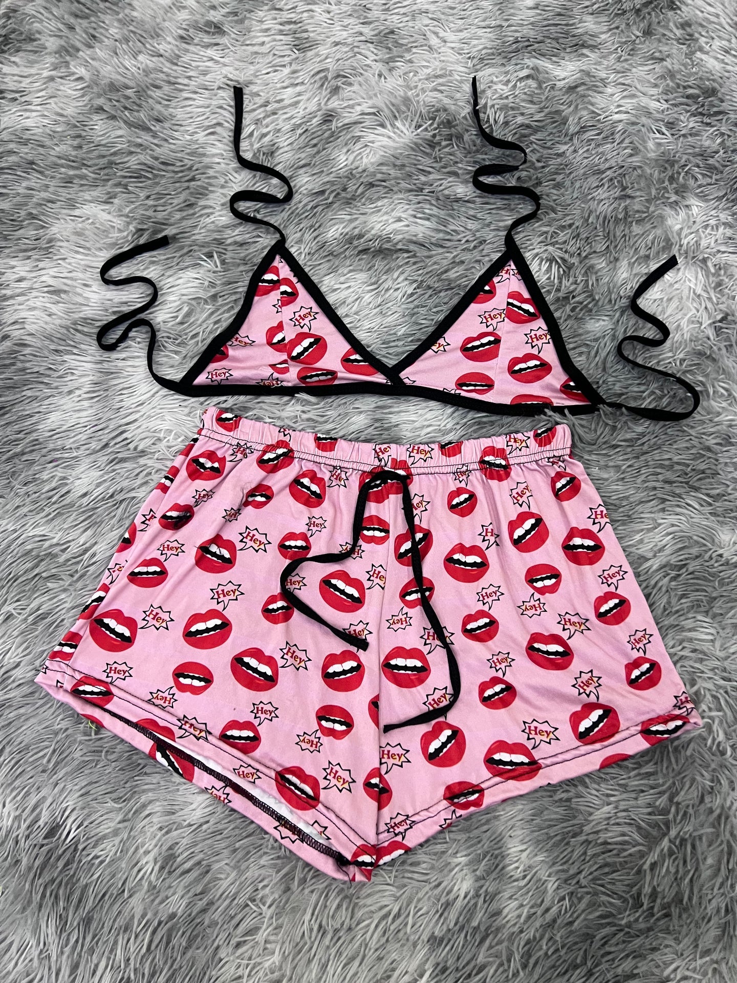 labios Top con short unitalla de brush