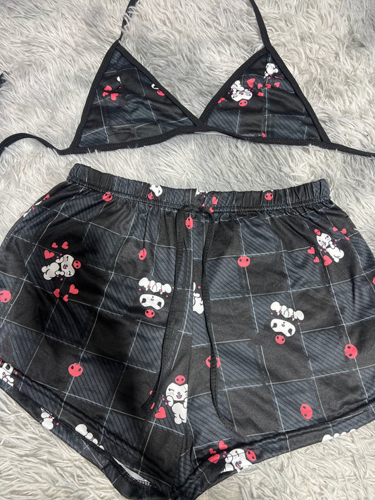 Kuromi Top con short unitalla de brush