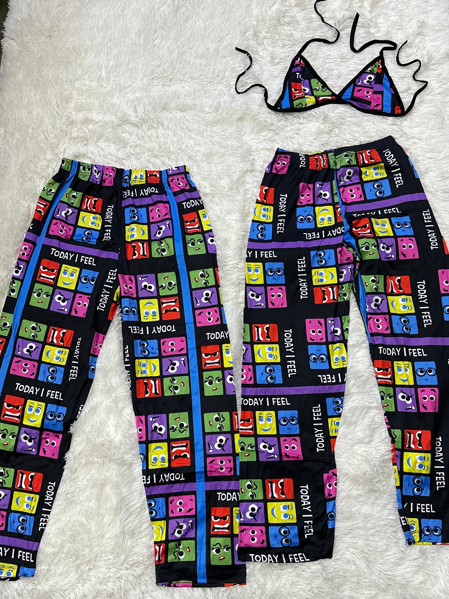 Inside Out Amarillo Duo De Pijama De 5 Piezas