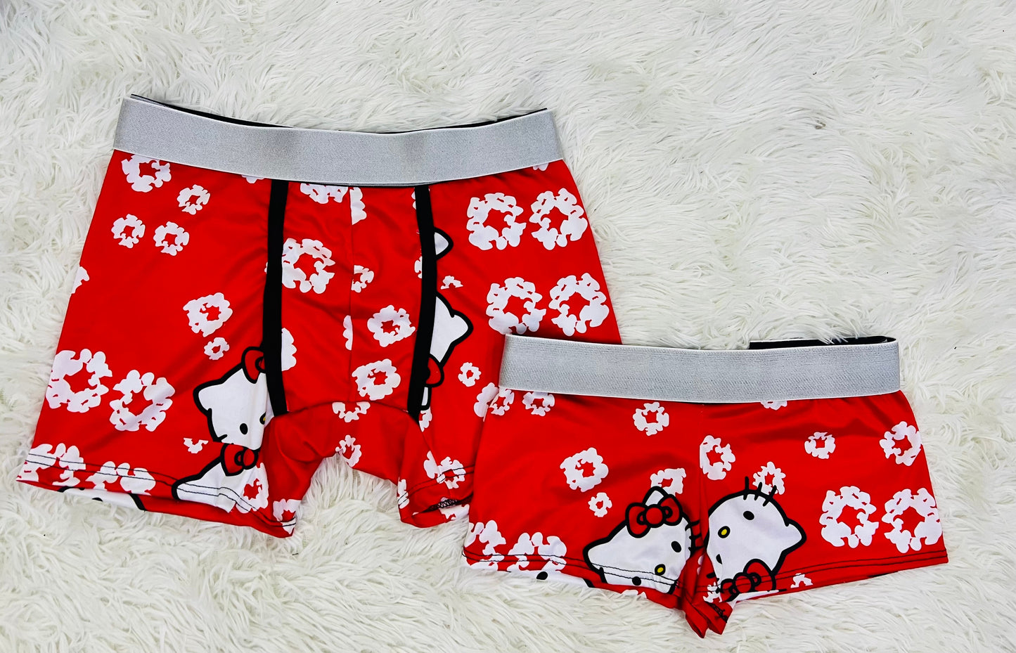 Kitty Floral Sin Color Duo Unitalla Con boxer.