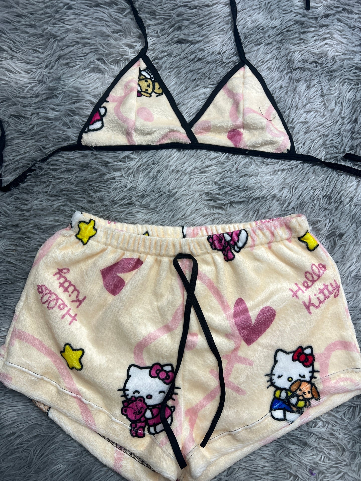 Hello kitty estrellas Top con short unitalla de afelpado