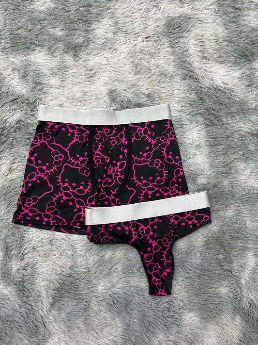 Kitty Faces Rosa duo unitalla con tanga