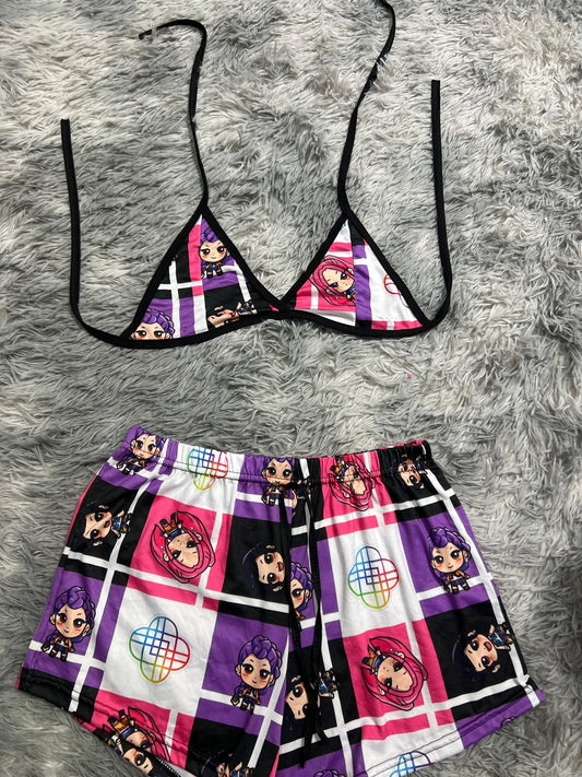 Huntrix Top con short unitalla de brush