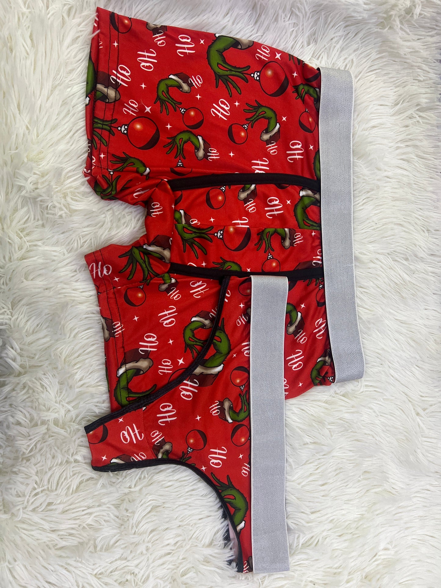 Grinch Rojo duo unitalla con tanga