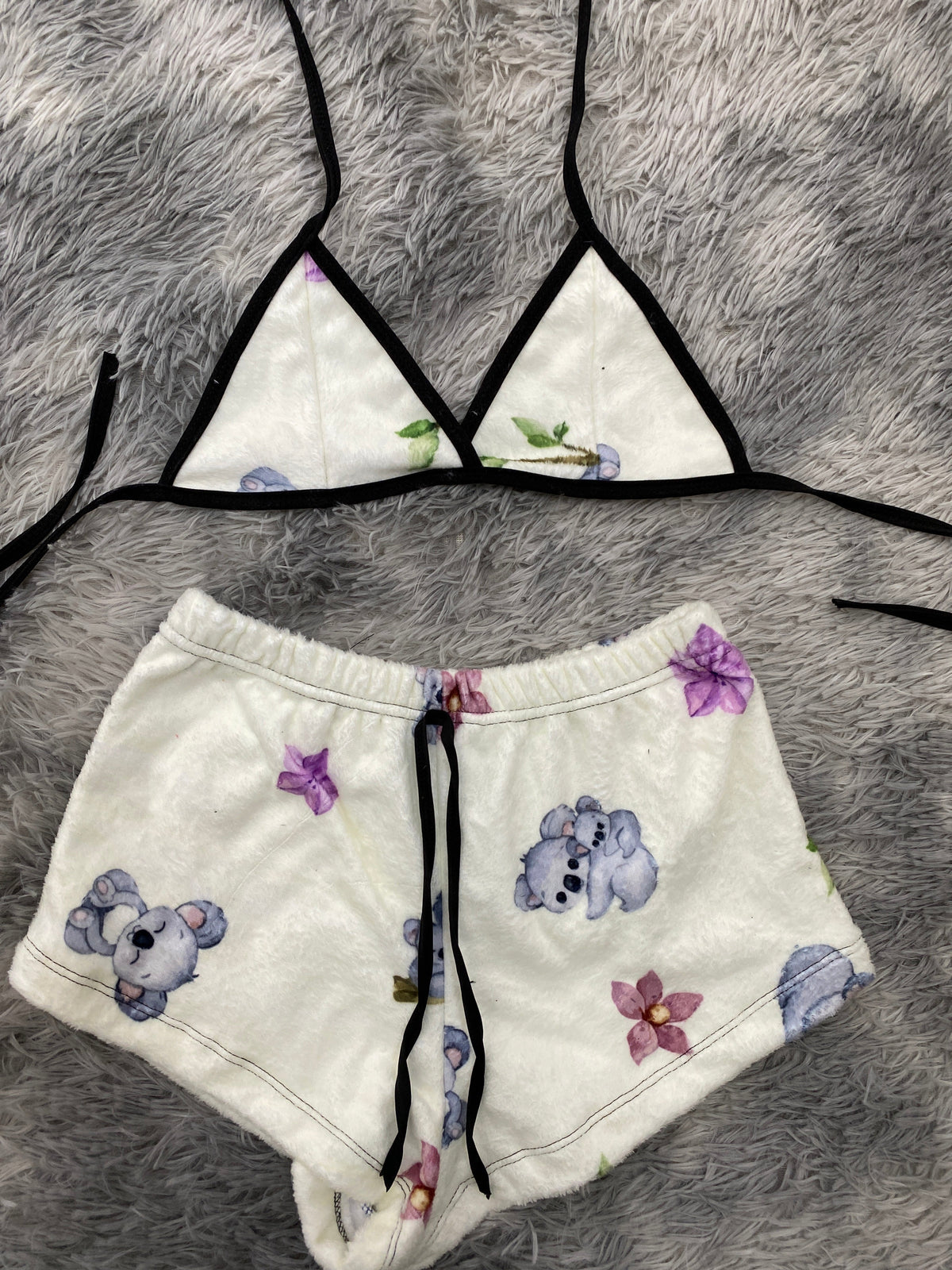 Koala Top Con Short Unitalla De Afelpado