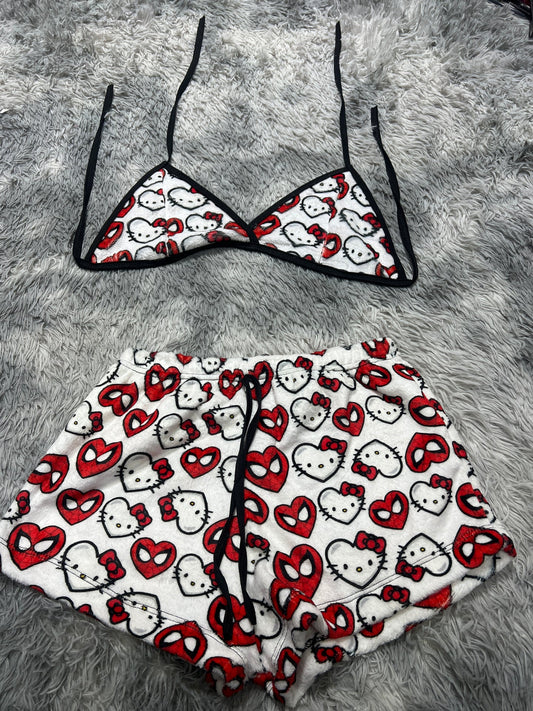 Spiderkitty Top con short unitalla de afelpad