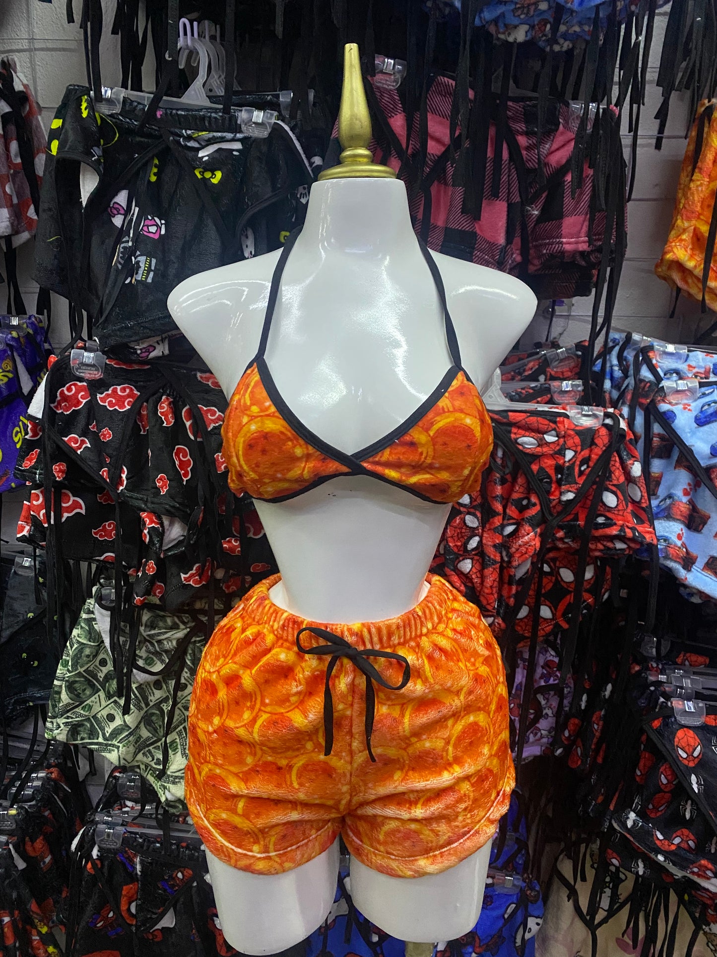 Esferas del dragón Pijama de dama short con top individual de dama afelpado