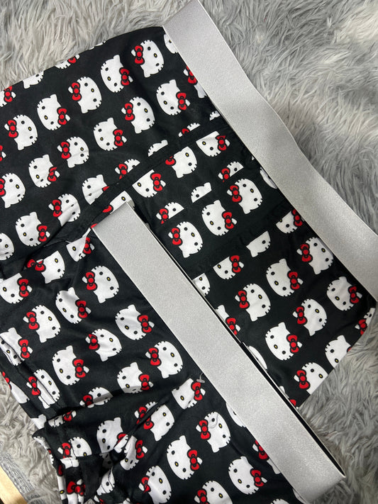 Hello Kitty Caras Para Fondo Negro Dúo Con Boxer