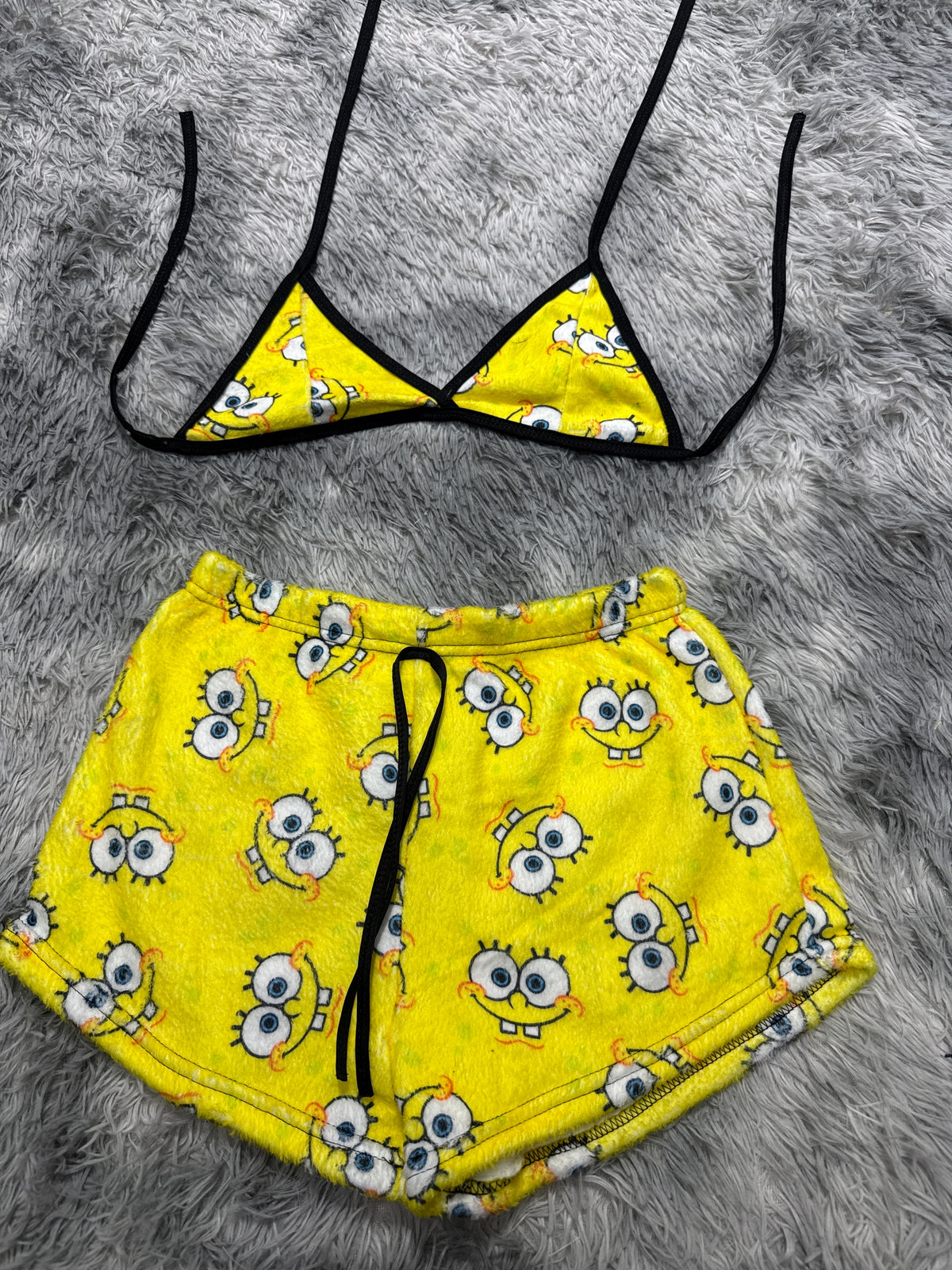 Bob Esponja Top Con Short Unitalla De Afelpado